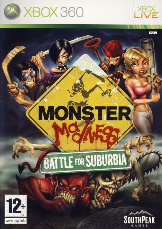Monster Madness: Battle for Suburbia box art for Xbox 360